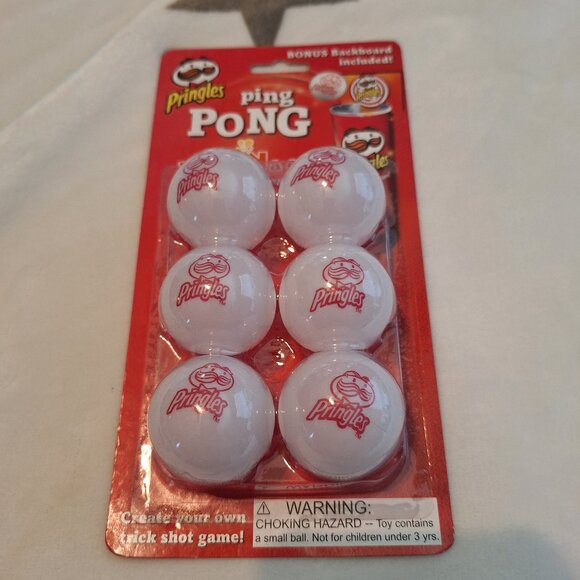 PRINGLES POTATO CHIPS PING PONG PARTY GAME WITH BALLS‎ & BACKBOARD - Picture 1 of 5